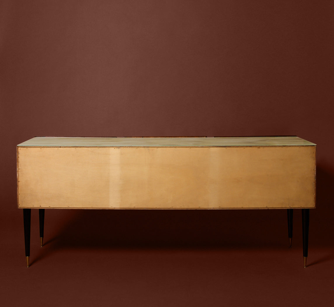 1960S ITALIAN MAHOGANY CREDENZA