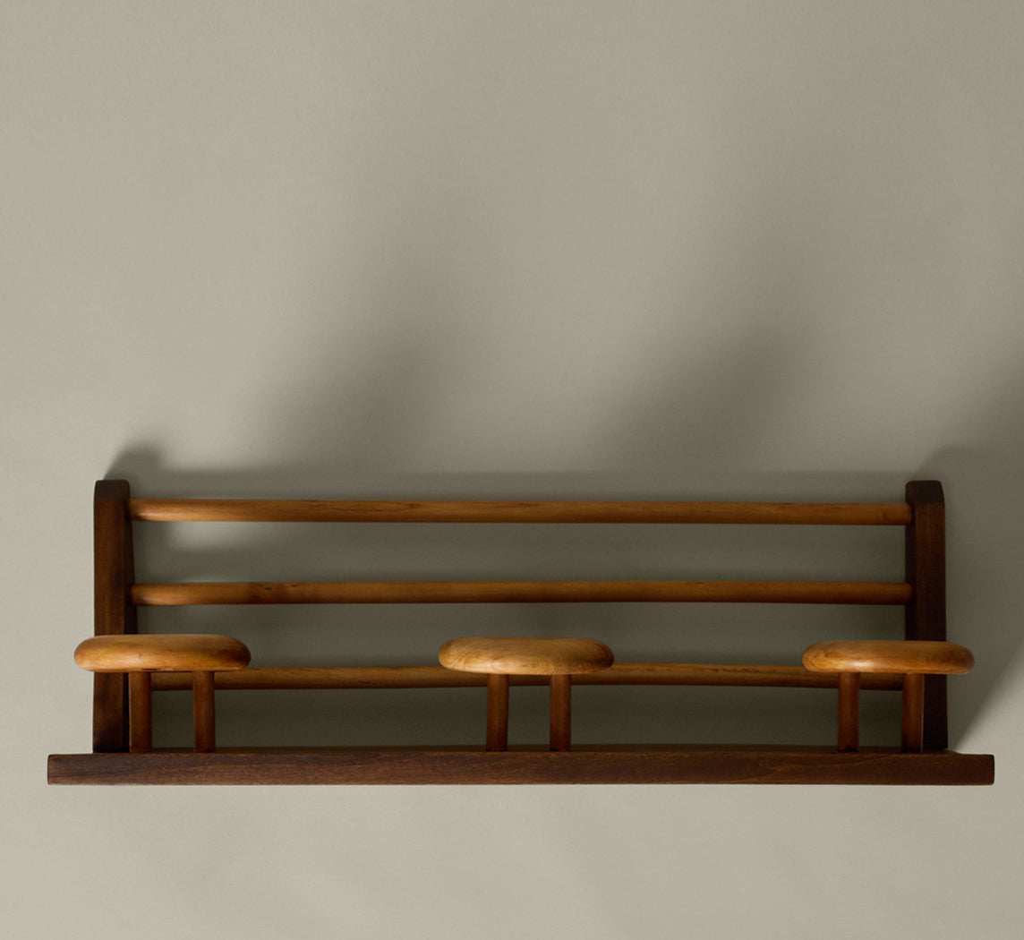 1950S SCANDINAVIAN WOODEN COAT RACK