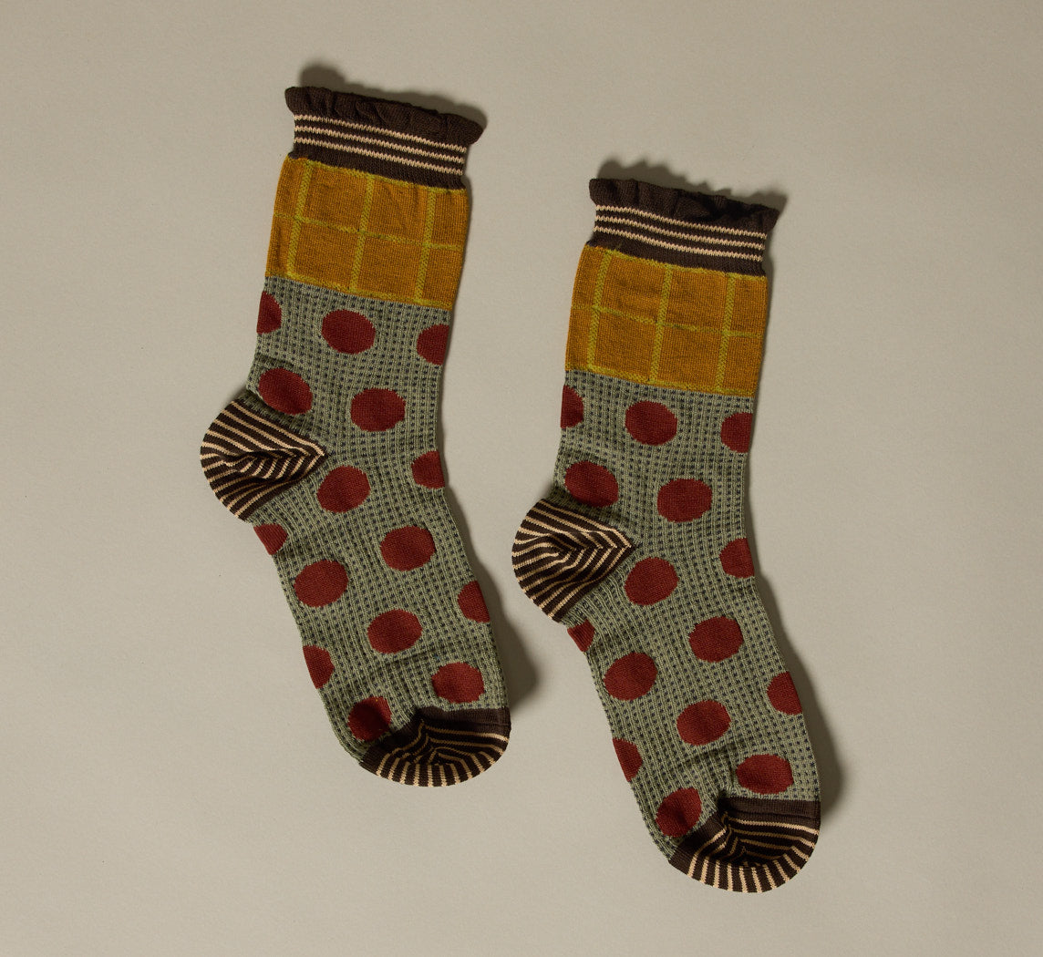 EXQUISITE J SOCKS #18 IN POLKA DOT