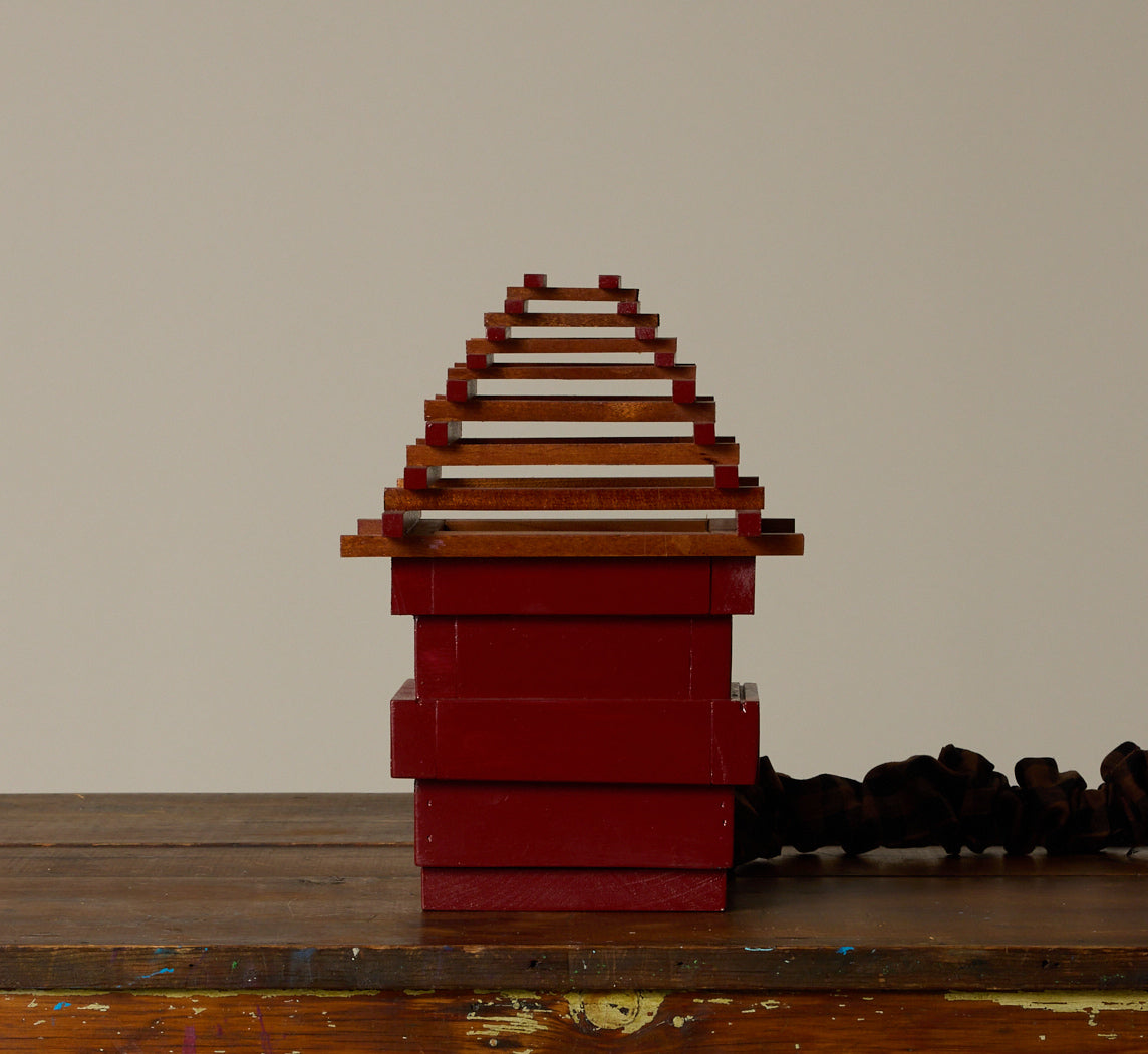 TIERED FOLK ART LAMP