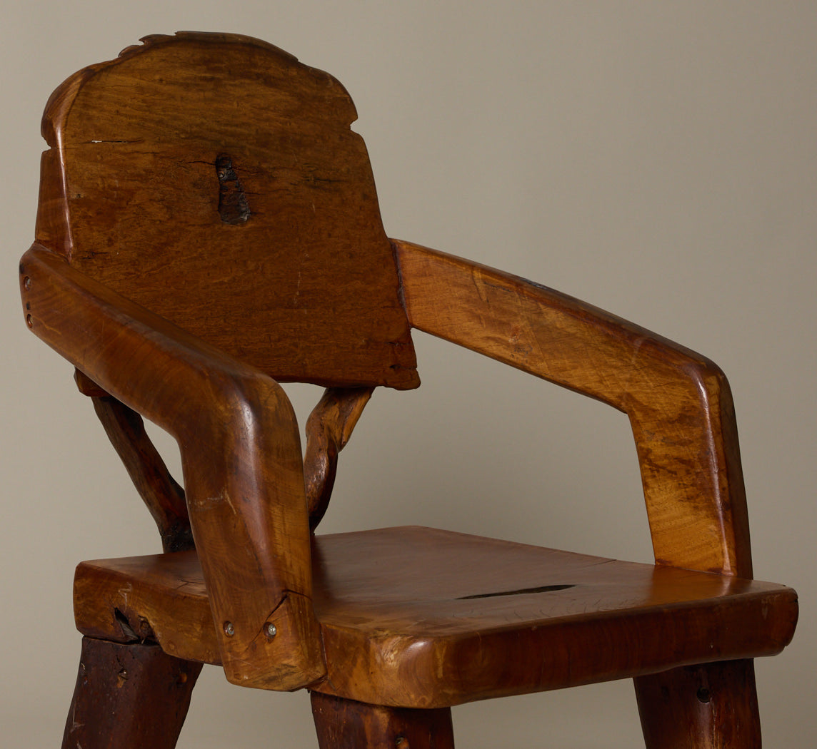 1980S DANISH WABI SABI CHAIR IN SOLID WOOD I