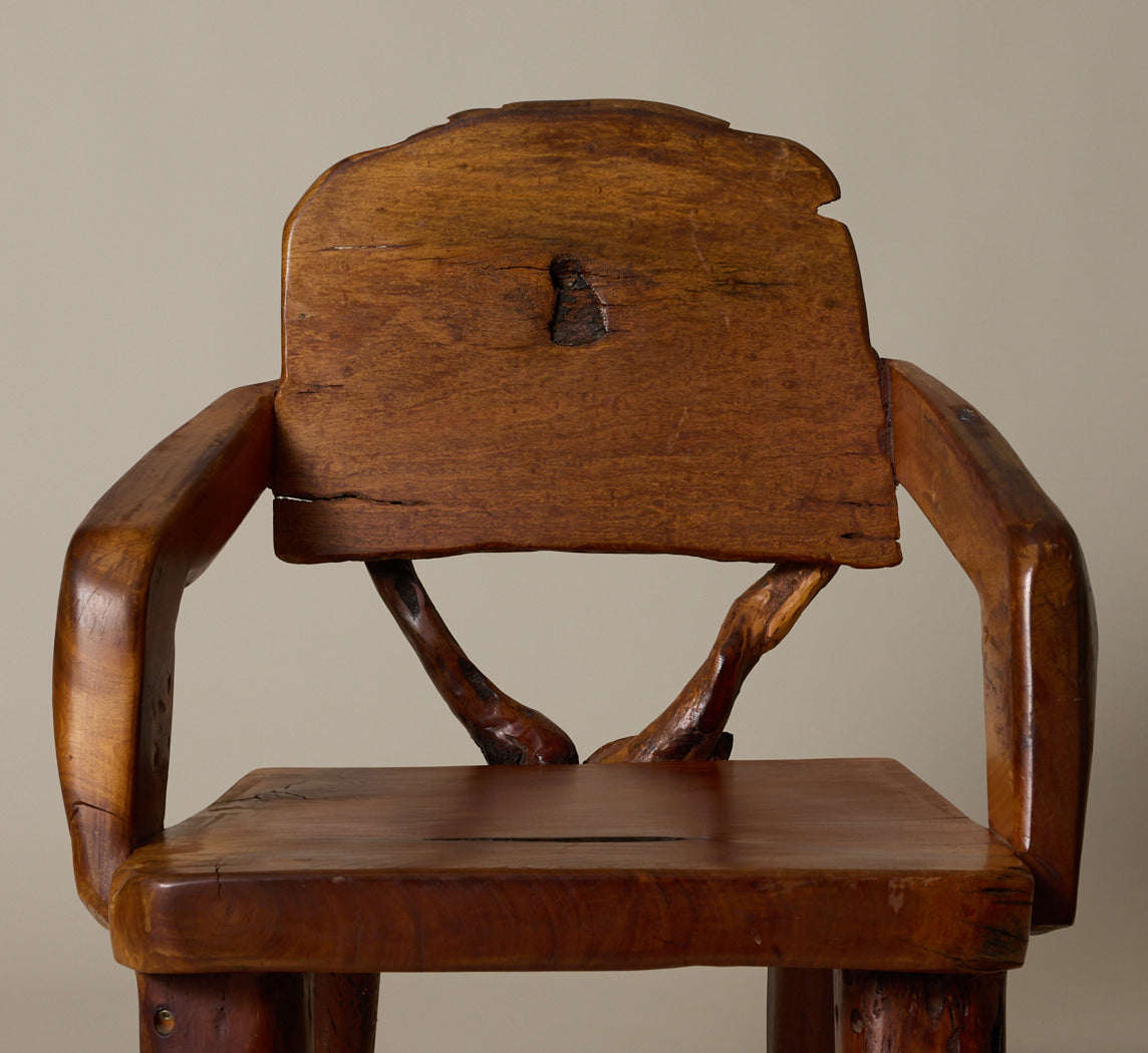 1980S DANISH WABI SABI CHAIR IN SOLID WOOD I