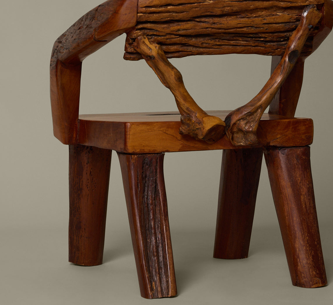 1980S DANISH WABI SABI CHAIR IN SOLID WOOD I