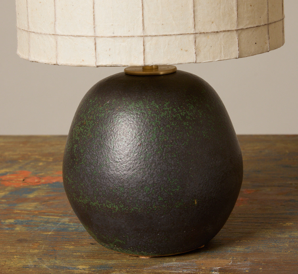 KURI LAMP IN MOTTLED GREEN
