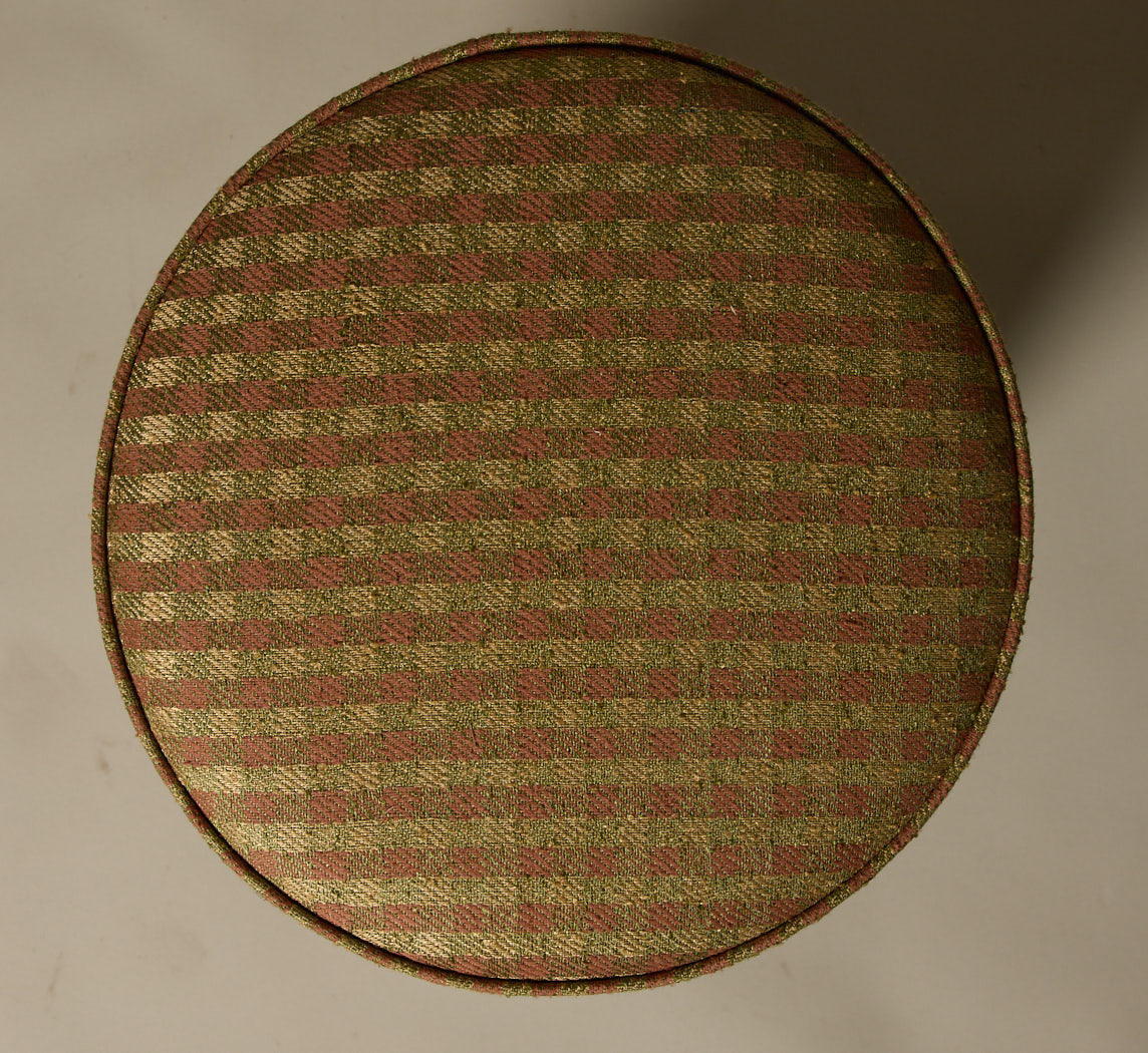 PIERCE & WARD LLOYD SIDE STOOL IN RAW SILK CHECK