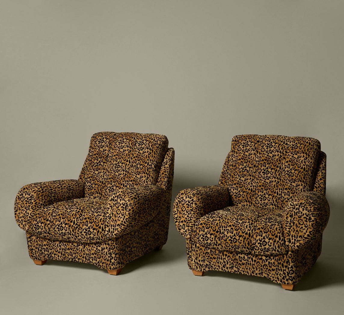 PIERCE & WARD VITTI CHAIR IN LEOPARD CHENILLE