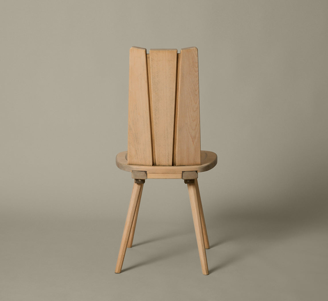 SET OF 8 1970S FRENCH BRUTALIST DINING CHAIRS