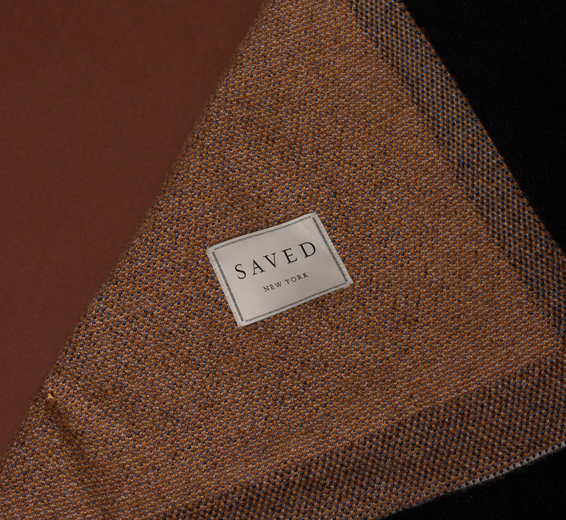 CROWN OF GOLD CASHMERE THROW BY SAVED NY