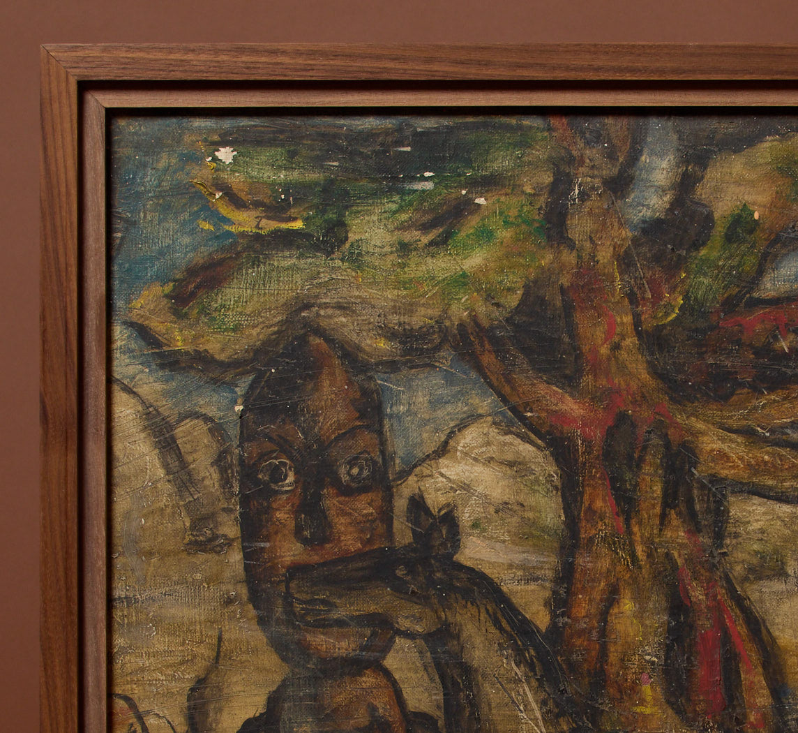 MIDCENTURY MODERNIST INDIGENOUS MYTHIC SCENE