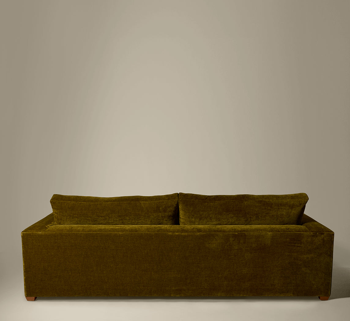 PIERCE & WARD SUNDAY SOFA IN OLIVE CHENILLE