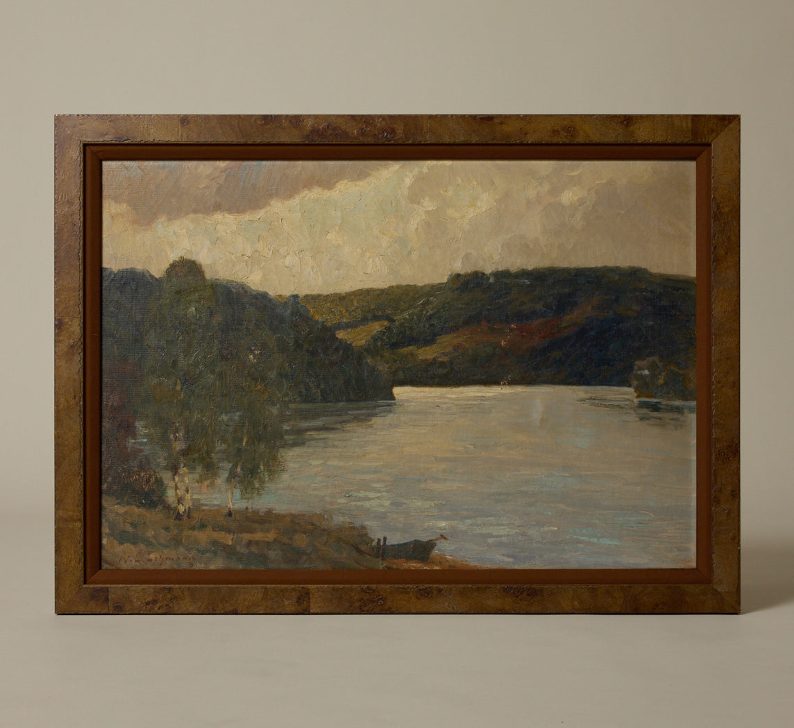 GERMAN IMPRESSIONIST LANDSCAPE BY WILHELM LUDWIG LEHMANN (1861-1932)