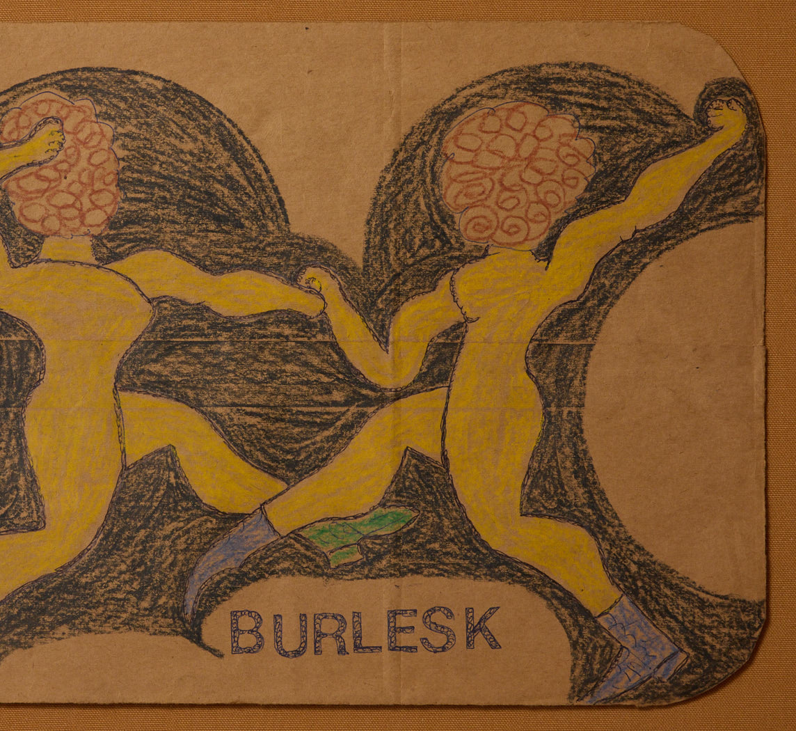 20TH CENTURY ABSTRACT SKETCH "BURLESK" BY LEWIS SMITH (1907-1998)