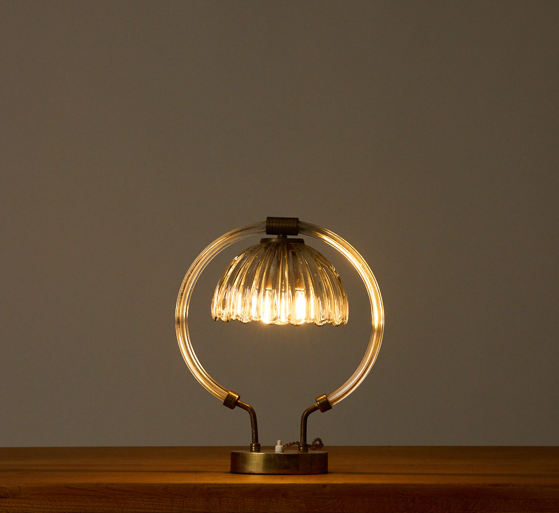 1930S ITALIAN MURANO TABLE LAMP BY BAROVIER & TOSO