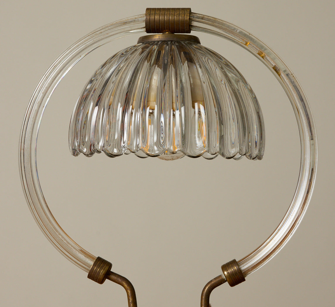 1930S ITALIAN MURANO TABLE LAMP BY BAROVIER & TOSO