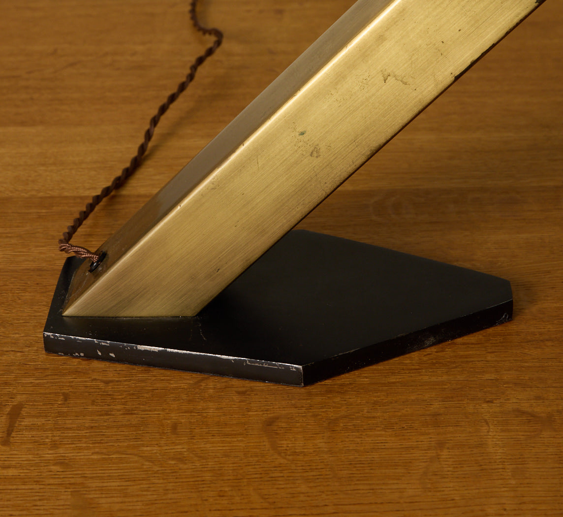 1960S MINIMALIST BRASS ANGLED DESK LAMP