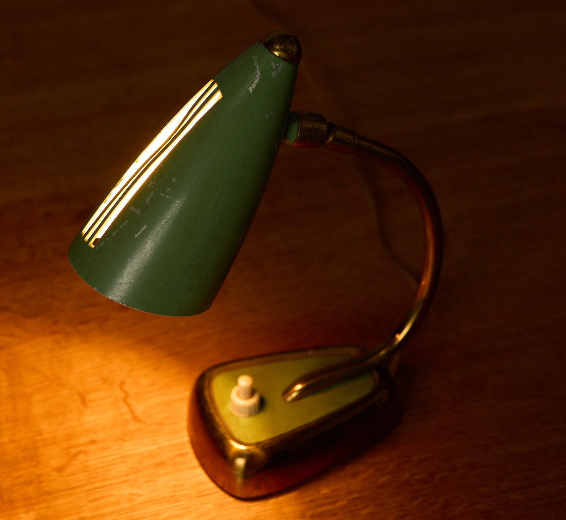 1950S ITALIAN MID CENTURY SAGE TABLE LAMP