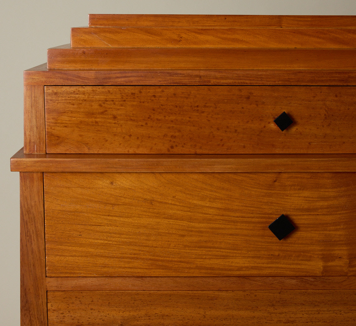 BIEDERMEIER STYLE HIGHBOY CHEST OF DRAWERS