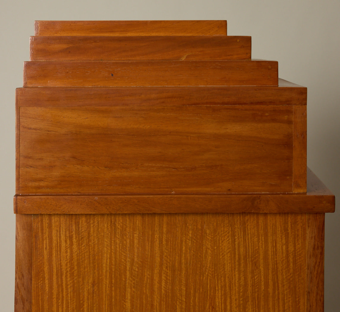 BIEDERMEIER STYLE HIGHBOY CHEST OF DRAWERS