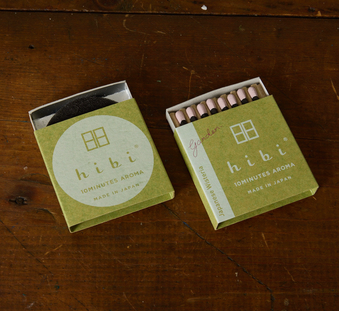HIBI INCENSE MATCHES IN JAPANESE WISTERIA