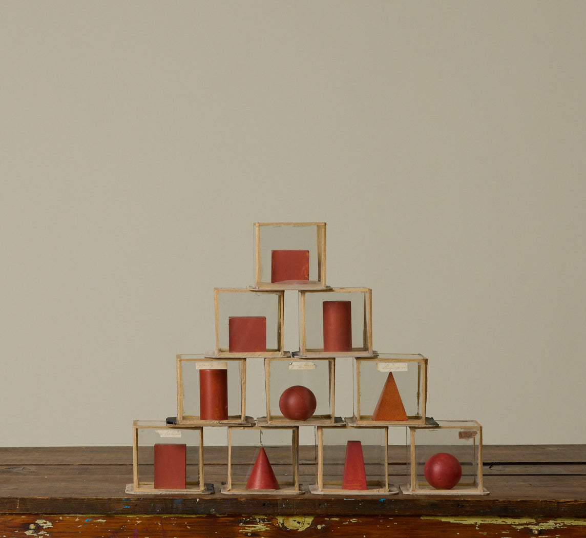 SET OF 1930S FRENCH GEOMETRIC TEACHING AIDS