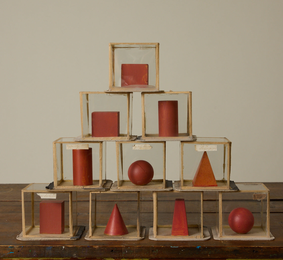 SET OF 1930S FRENCH GEOMETRIC TEACHING AIDS