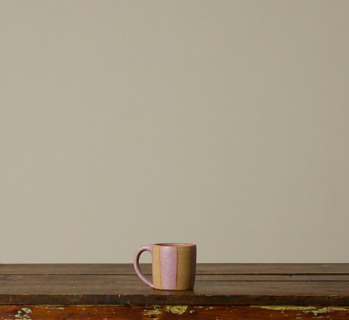 COFFEE MUG BY SALT CERAMICS IN PURPLE RAIN STRIPE