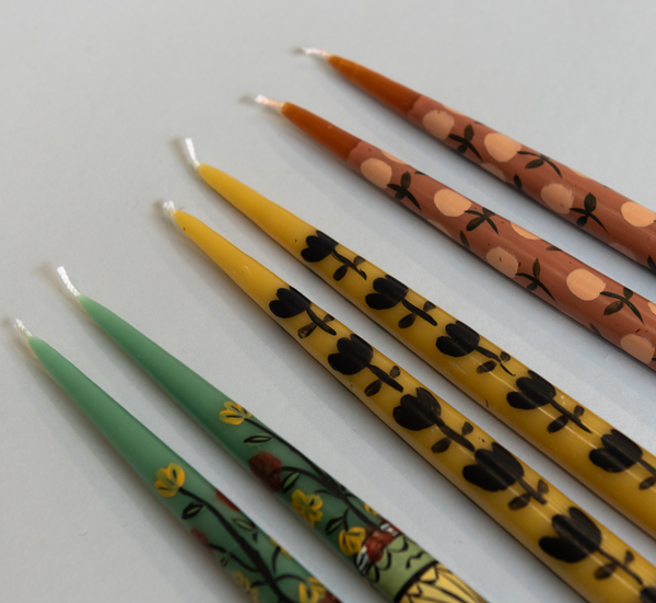 TAPERED CANDLE IN RUST BY MYSTIC BY ESME Pierce & Ward