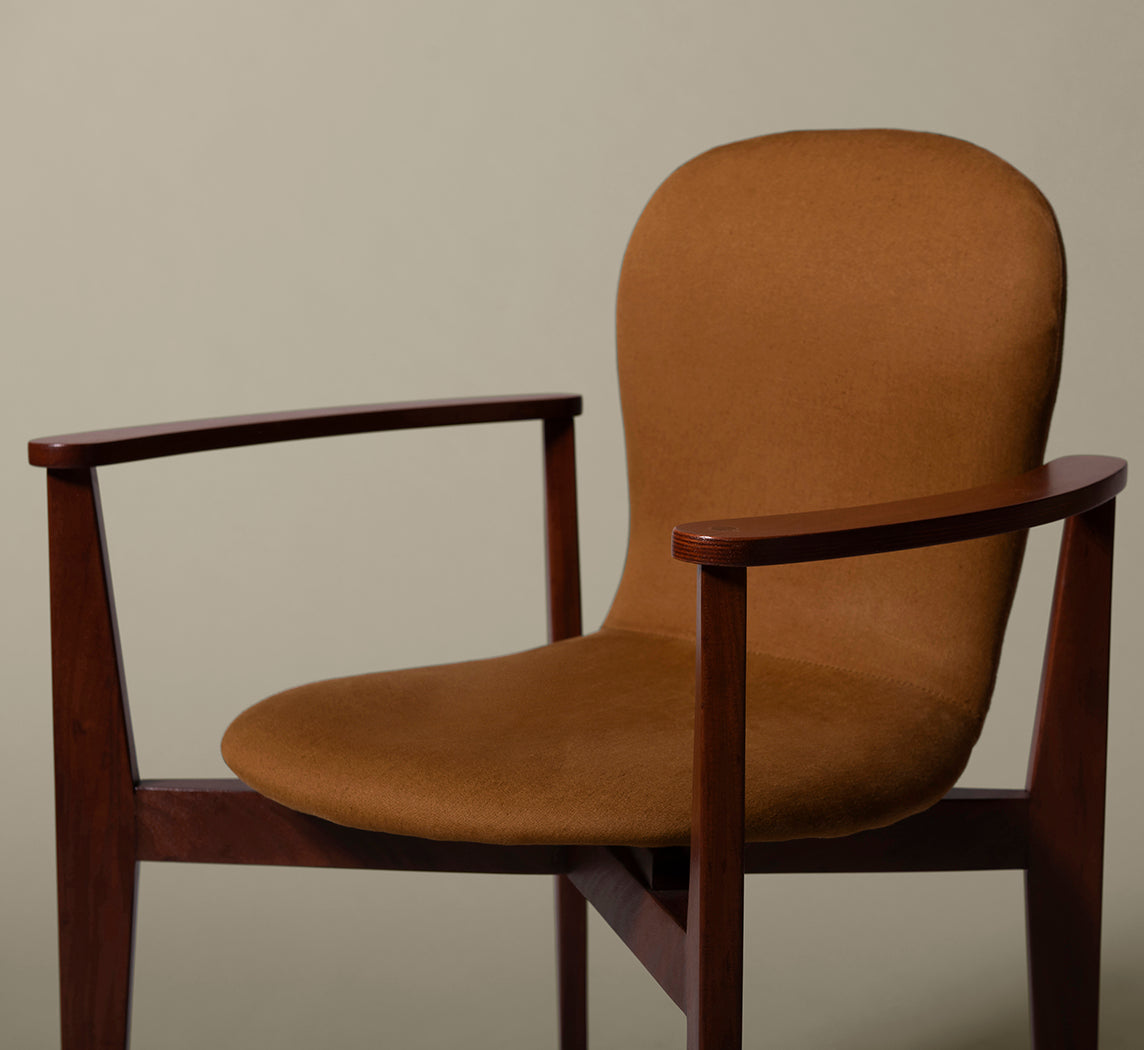 1960s ARMCHAIR BY I.S.A. BERGAMO IN ZAC AND FOX LINEN