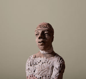 BUST OF MAN WITH LACE BOX BY GAYSER