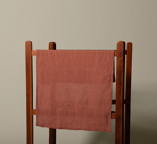 GABLE STRIPE LINEN TEA TOWEL IN EARTH