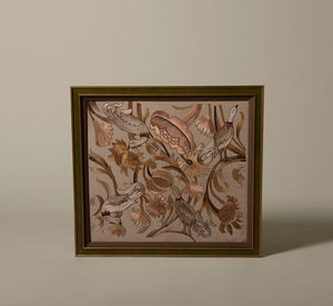 ANTIQUE NEEDLEPOINT OF GAME BIRDS