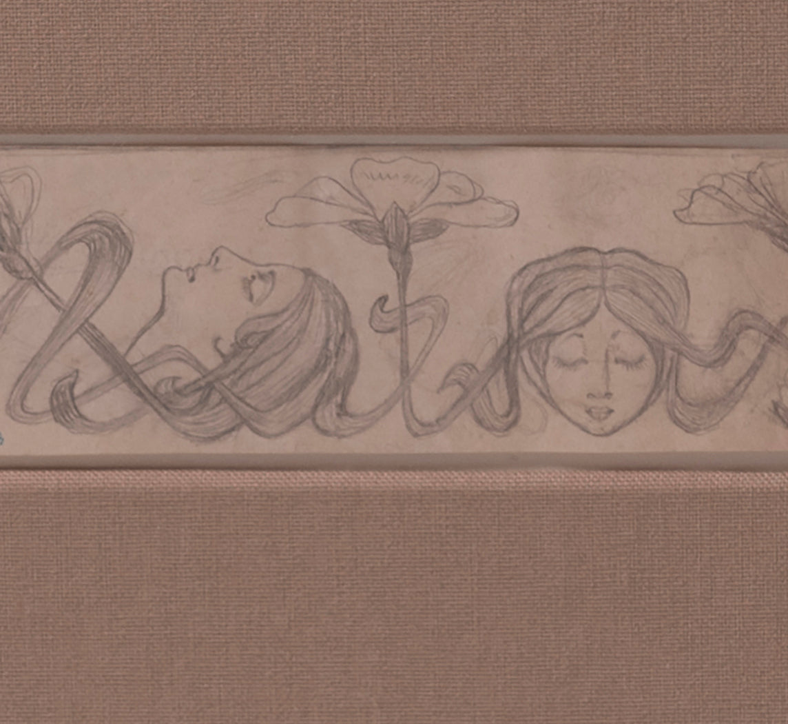 ITALIAN ART NOUVEAU ORNAMENT WITH WOMEN AND FLOWERS, C. 1898