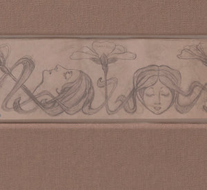 ITALIAN ART NOUVEAU ORNAMENT WITH WOMEN AND FLOWERS, C. 1898