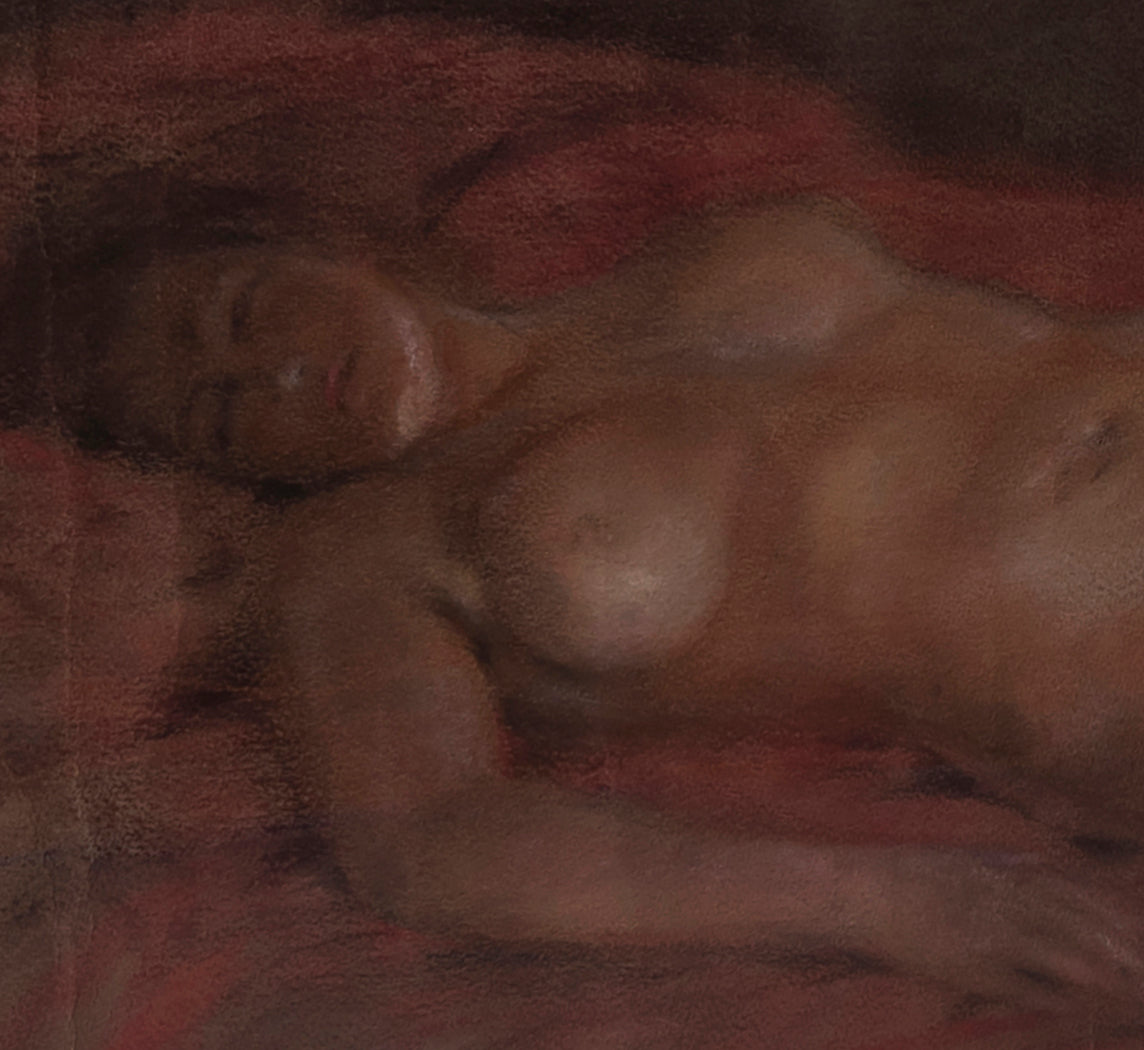 CIRCA 1930s ITALIAN RECLINING NUDE