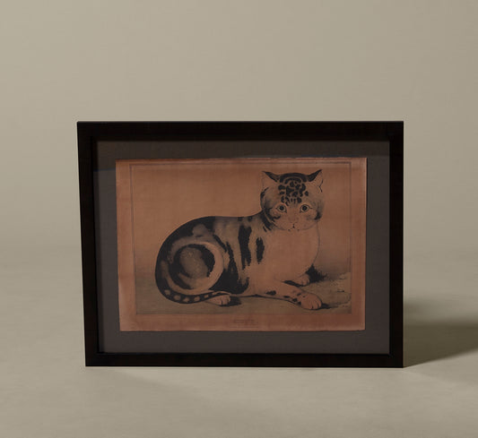 19TH CENTURY STONE LITHOGRAPH OF CAT