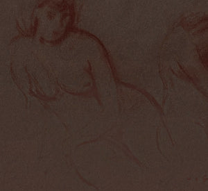 1950s BELGIAN NUDE SKETCH