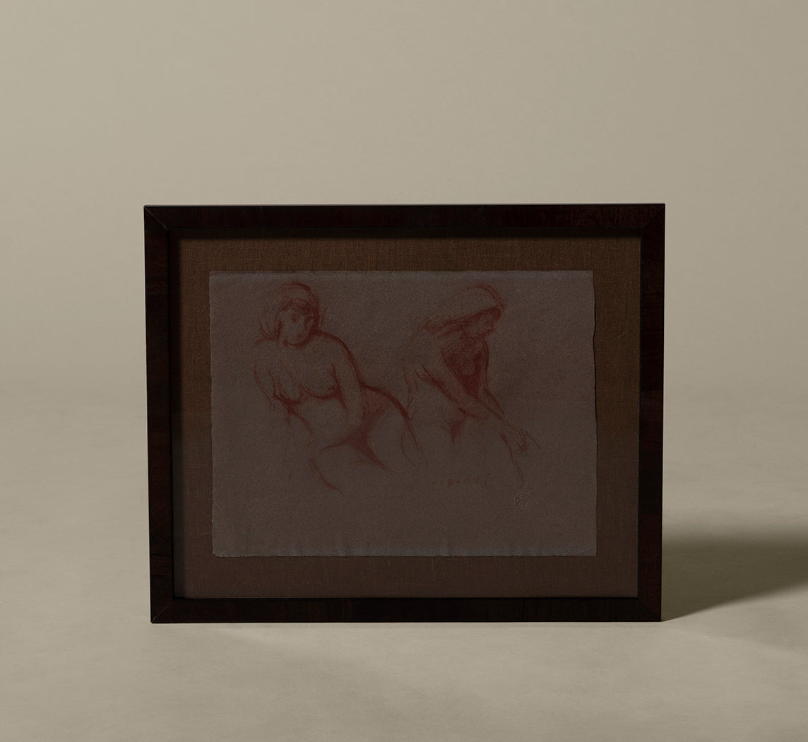 1950s BELGIAN NUDE SKETCH