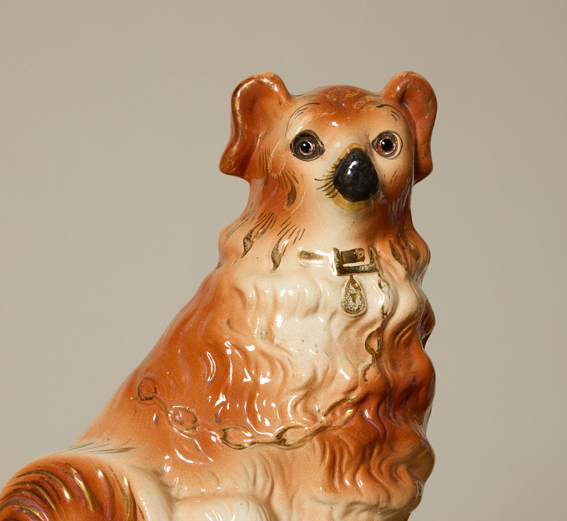 PAIR OF STAFFORDSHIRE WALLY DOG FIGURES