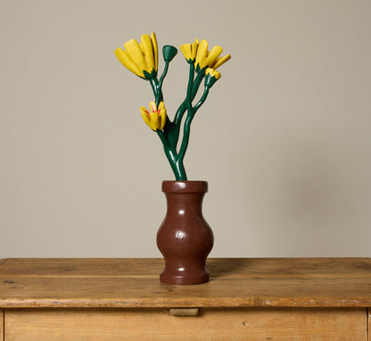 FOLK ART CARVED FLOWERS