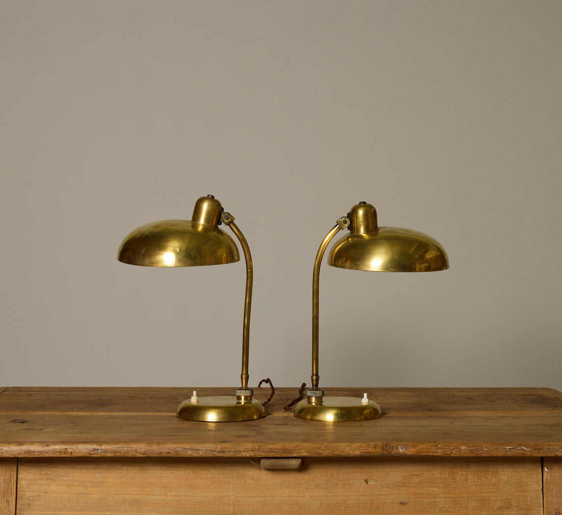 PAIR OF GIOVANNI MICHELUCCI BRASS TABLE LAMPS