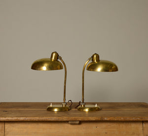 PAIR OF GIOVANNI MICHELUCCI BRASS TABLE LAMPS