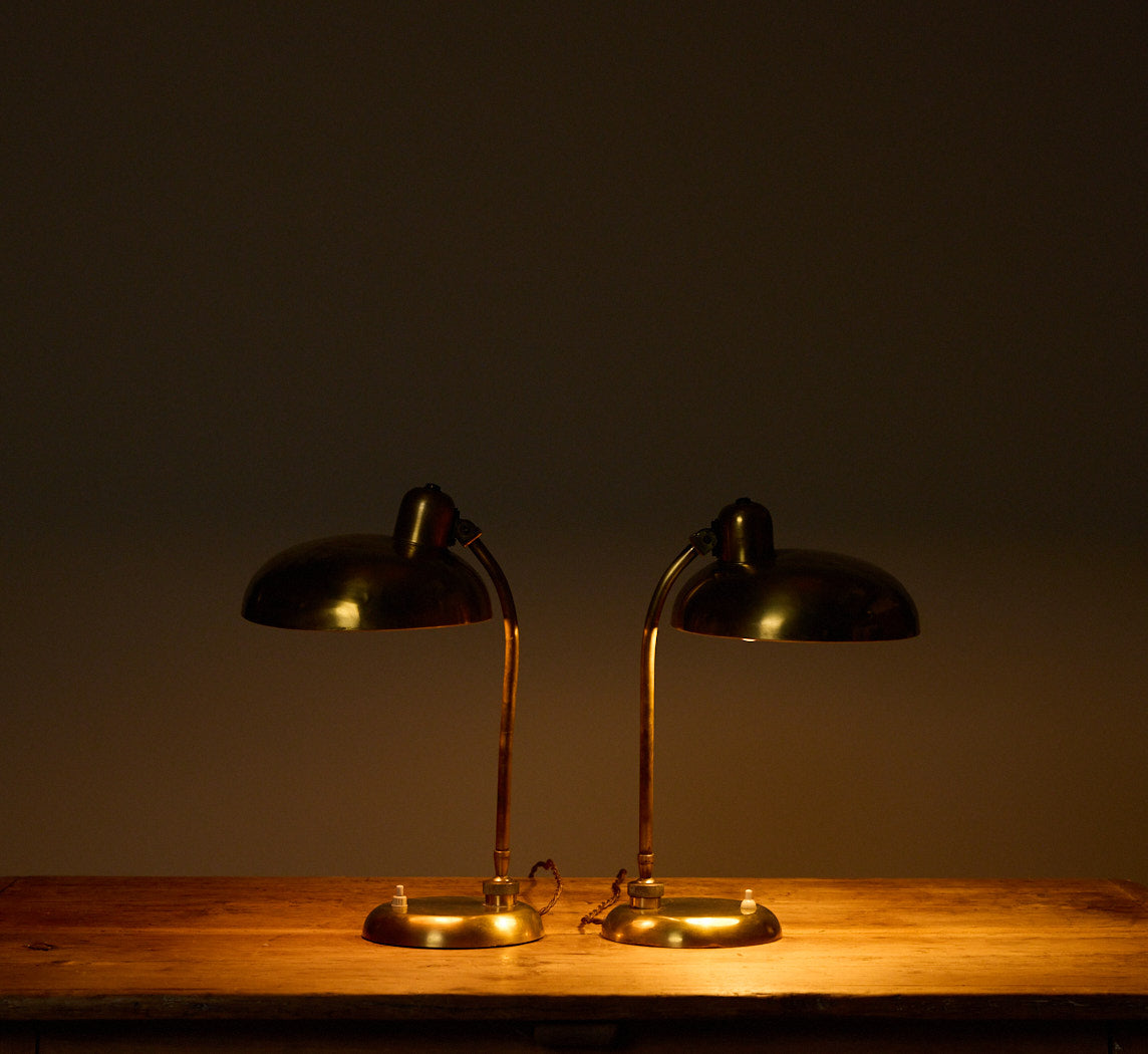 PAIR OF GIOVANNI MICHELUCCI BRASS TABLE LAMPS