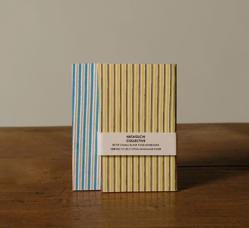 SADDLE STITCH NOTEBOOK SET IN STRIPES