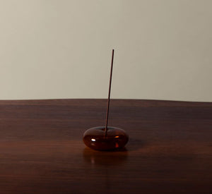 GENTLE HABITS AMBER GLASS INCENSE HOLDER