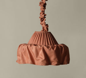 PIERCE & WARD LAMPSHADE PENDANT IN DUSTY ROSE