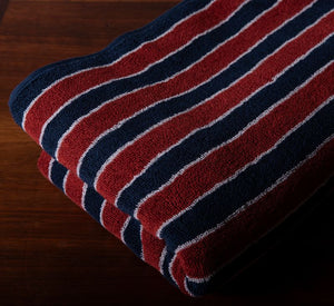 HELENA TOWEL IN NAVY AND RED