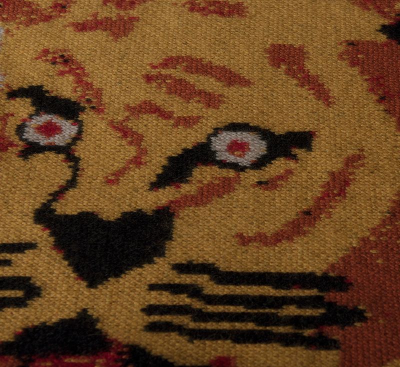 SAVED NY CASHMERE THROW - TIGER TAPESTRY