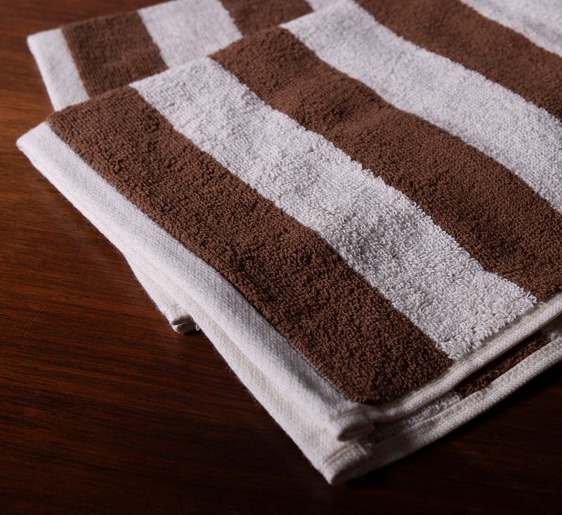 MARIA HAND TOWEL IN BROWN AND CREAM