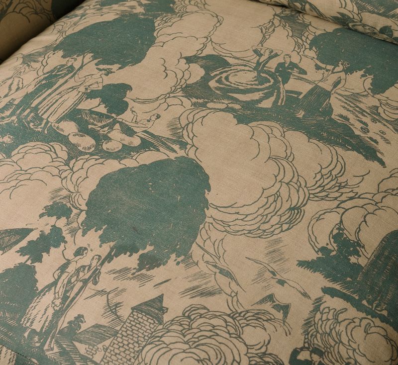 PIERCE & WARD SATURDAY SOFA IN PARASOL TOILE