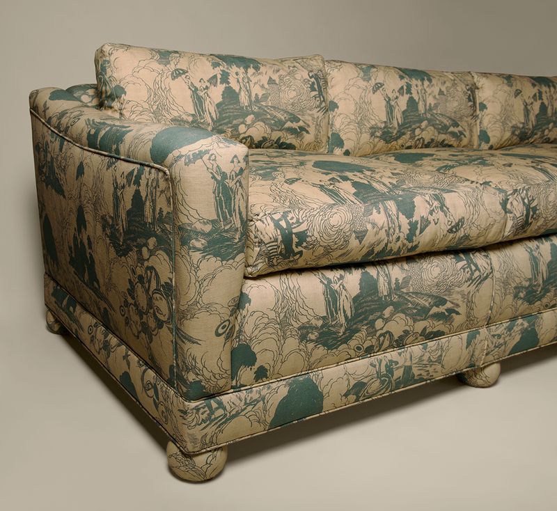 PIERCE & WARD SATURDAY SOFA IN PARASOL TOILE